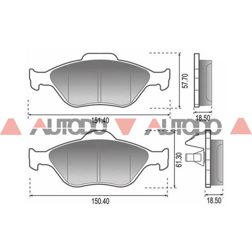 PASTILLA DE FRENO FORD ECOSPORT, FIESTA MAX