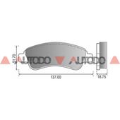 PASTILLA DE FRENO CITROEN BERLINGO, C4, XANTIA, XSARA, C3, DS3|PEUGEOT 206, 207, 307, PARTNER, 208|RENAULT MEGANE II