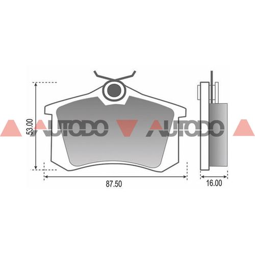 PASTILLA DE FRENO AUDI A1, A4|CITROEN C3, C4, C4 PICASSO|PEUGEOT 207, 2008, 306, 307, 308|RENAULT FLUENCE, MEGANE|VW GOLF, PASSAT, NEW BEETLE