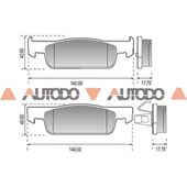 PASTILLA DE FRENO RENAULT LOGAN, CLIO, SANDERO, SANDERO STEPWAY
