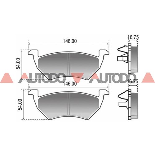 PASTILLA DE FRENO VW GOL, GOL TREND, SAVEIRO, VOYAGE