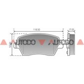 PASTILLA DE FRENO RENAULT DUSTER, SANDERO, LOGAN, SYMBOL, CLIO, KANGOO