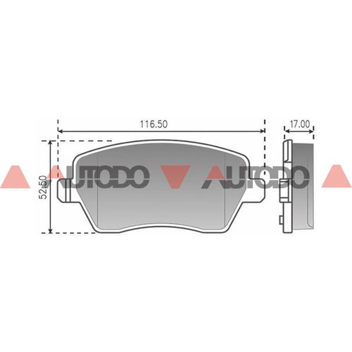PASTILLA DE FRENO RENAULT DUSTER, SANDERO, LOGAN, SYMBOL, CLIO, KANGOO