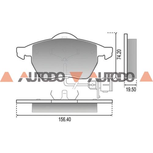 PASTILLA DE FRENO AUDI A3, S3, A4, A6, A8, TT|VW BORA, NEW BEETLE, PASSAT, GOLF IV