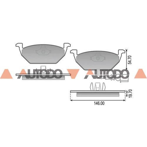 PASTILLA DE FRENO AUDI A3, TT|SEAT LEON|VW BORA, FOX, NEW BEETLE, GOLF IV, PASSAT, UP