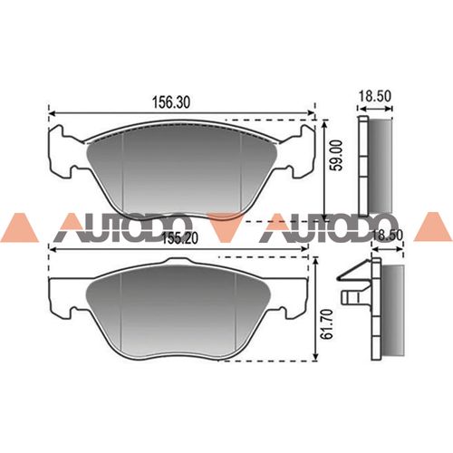 PASTILLA DE FRENO FIAT LINEA, IDEA, PUNTO
