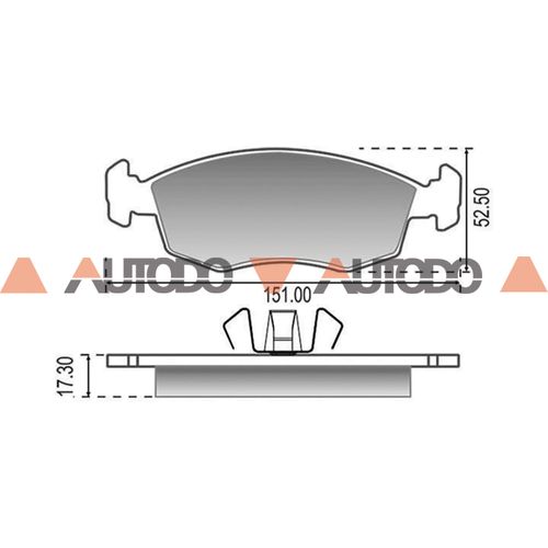 PASTILLA DE FRENO FIAT IDEA, DOBLO, GRAND SEINA, PALIO, PUNTO, STRADA, 500