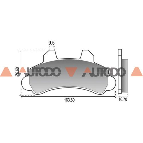 PASTILLA DE FRENO FORD F1000
