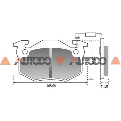 PASTILLA DE FRENO RENAULT CLIO, R19, MEGANE, SCENIC