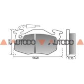 PASTILLA DE FRENO CITROEN XANTIA, SAXO, ZX|RENAULT R9, R11, R18, R19