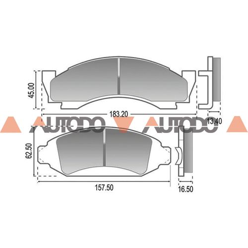 PASTILLA DE FRENO FORD F100, F150