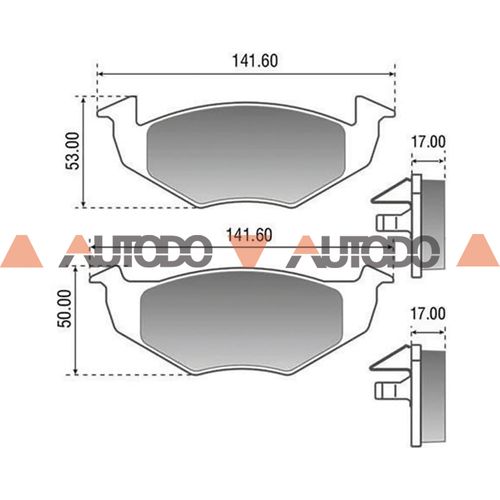 PASTILLA DE FRENO VW VOYAGE, GOL TREND, SAVEIRO