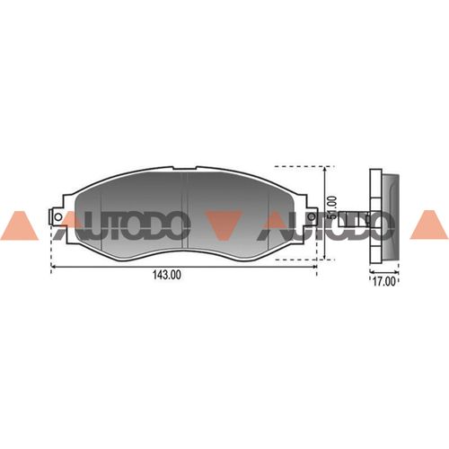 PASTILLA DE FRENO CHEVROLET AVEO| DAEWOO CIELO, ESPERO, LANOS, NUBIRA
