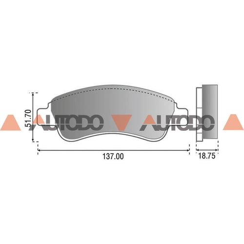 PASTILLA DE FRENO CITROEN BERLINGO, C4, DS3, XSARA|PEUGEOT 206, 207, 208, 307, PARTNER