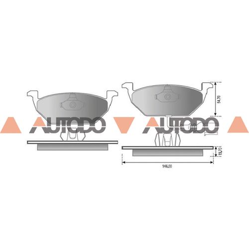 PASTILLA DE FRENO VW BORA, PASSAT, GOLF, NEW BEETLE, UP