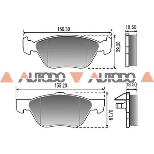 PASTILLA DE FRENO FIAT LINEA, IDEA, PUNTO