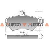 PASTILLA DE FRENO AUDI A4|SEAT CORDOBA, IBIZA, TOLEDO|VW POLO, CADDY, GOLF, PASSAT
