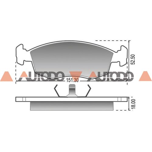 PASTILLA DE FRENO FIAT LINEA, PALIO, FIORINO, SIENA, TEMPRA