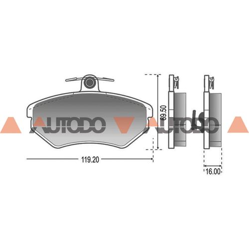 PASTILLA DE FRENO VW GOLF, PASSAT