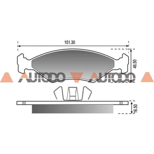 PASTILLA DE FRENO FORD COURIER, FIESTA