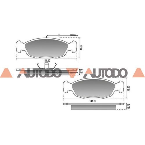 PASTILLA DE FRENO PEUGEOT 106, 306|CITROEN SAXO, XANTIA, XSARA