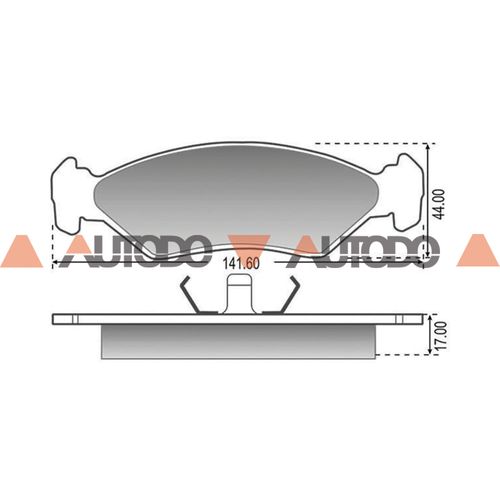 PASTILLA DE FRENO FORD FIESTA, COURIER, KA