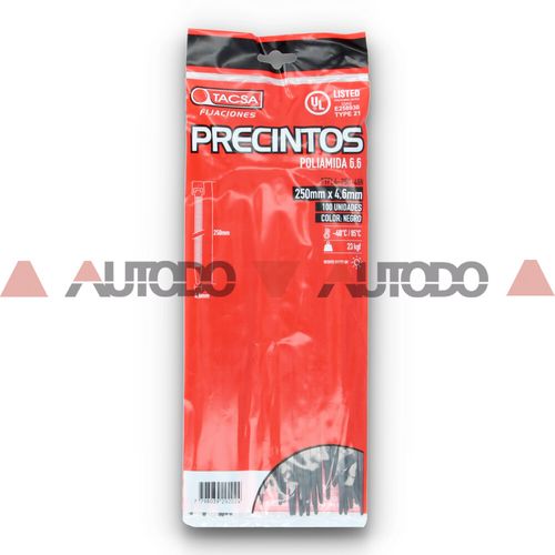 Precinto Negro 250X5 (100U)
