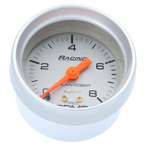 Reloj De Presión De Nafta Plateado