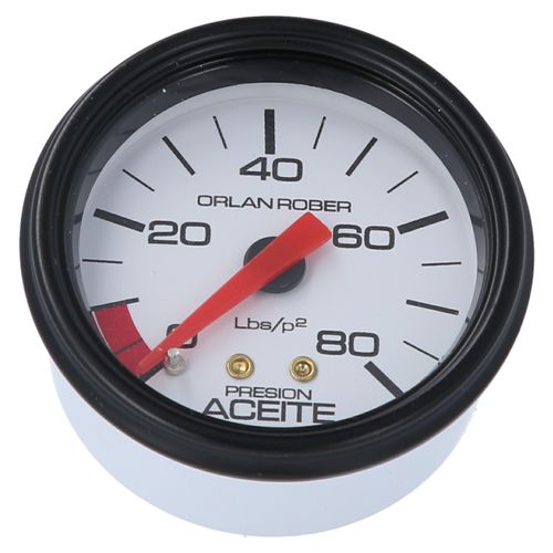 Reloj De Presión De Aceite Blanco