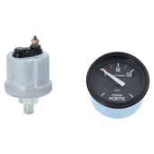 Reloj De Presión De Aceite Negro Con Sensor