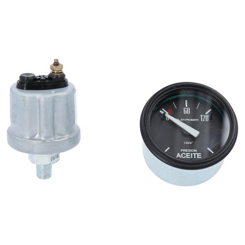Reloj De Presión De Aceite Negro Con Sensor