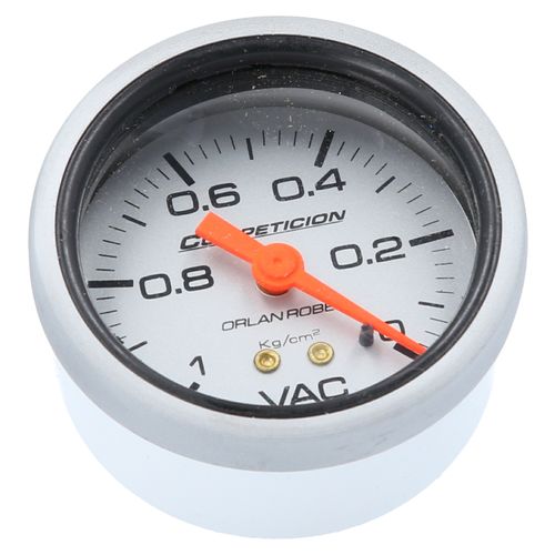 Reloj De Presión De Vacio Racing Plateado