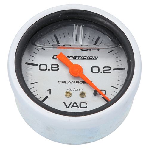 Reloj Presión De Vacio De Admisión Mecanico Racing Plateado Con Glicerina