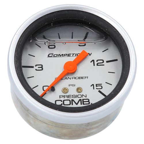 Reloj De Presión De Nafta Racing Plateado Con Glicerina