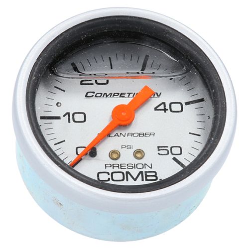 Reloj De Presión De Nafta Racing Plateado Con Glicerina