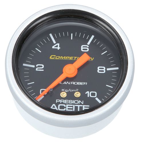 Reloj De Presión De Aceite Racing Negro