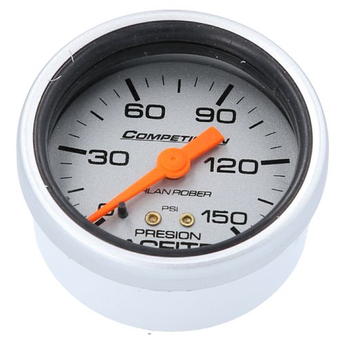 Reloj De Presión De Aceite Racing Plateado