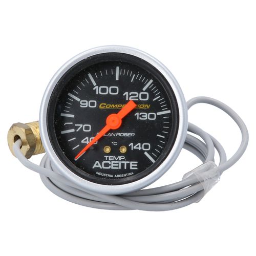 Reloj Temperatura Aceite Competición Negro Capilar