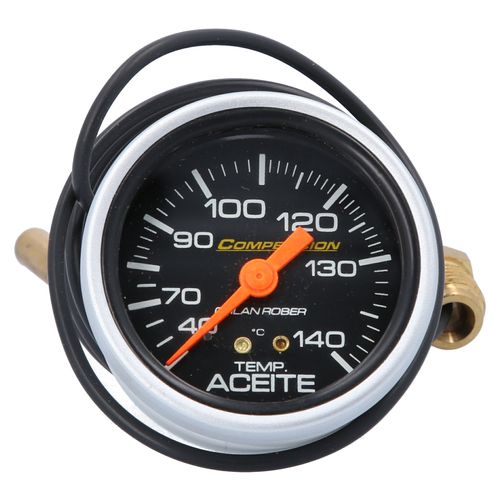 Reloj Temperatura Aceite Competición Negro Capilar
