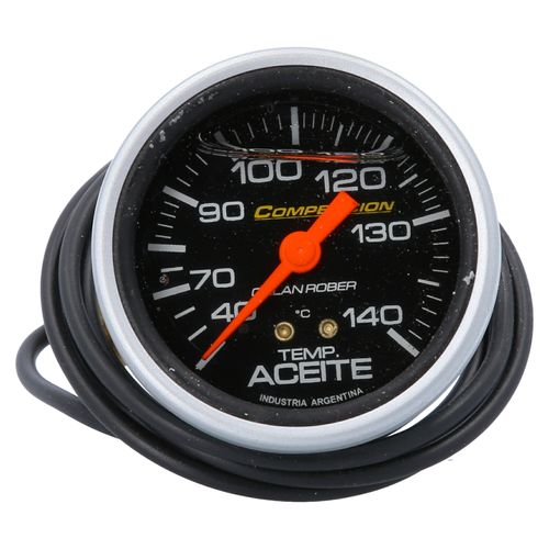 Reloj Temperatura Aceite Competición Negro Glicerina