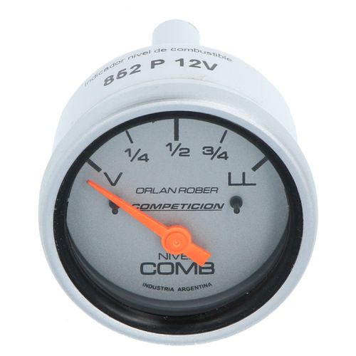 Reloj Nivel Combustible Competición Plateado
