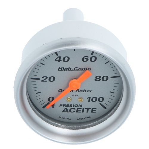 Reloj De Presión De Aceite H-Racing Plateado