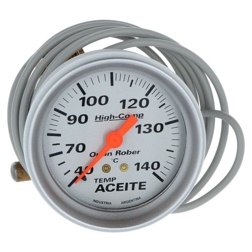 Reloj Temperatura Aceite H-Competición Plateado