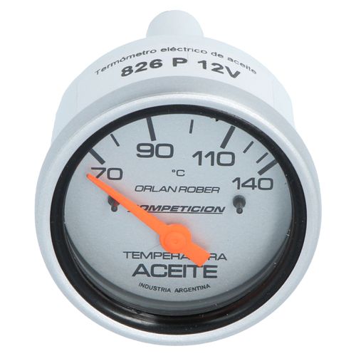 Reloj Temperatura Aceite Electrico Competición Plateado Sensor