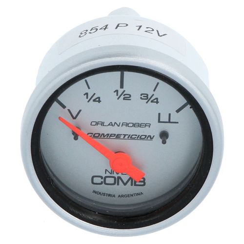 Reloj Nivel Combustible Competición Plateado