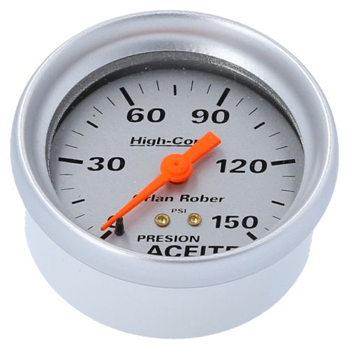 Reloj De Presión De Aceite H-Racing Plateado