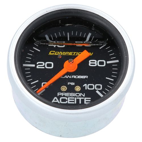 Reloj De Presión De Aceite Racing Negro Con Glicerina