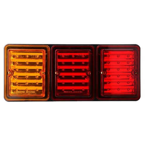 Faro Trasero Electronico Bipolar Bivoltaje Rojo Rojo Ambar