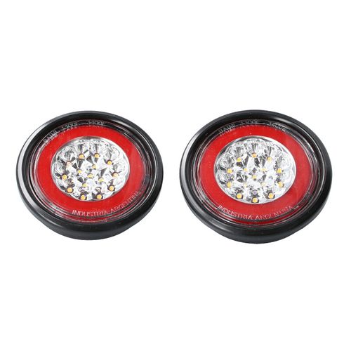 Faro universal bivoltaje rojo cristal posicion y retroceso