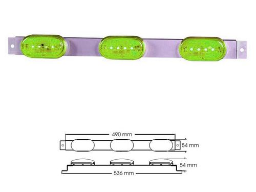 Faro Triple Electrico Verde BAIML